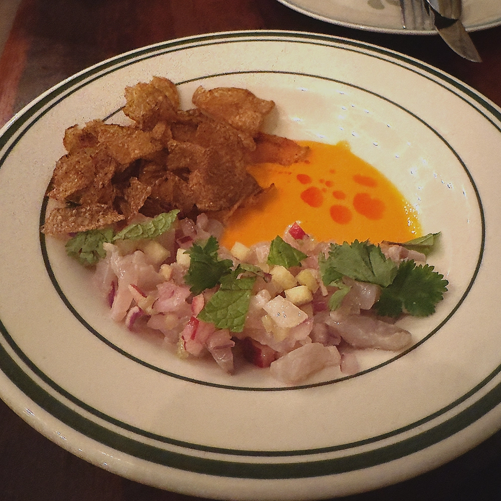 The delicious ceviche being served at Odd Duck.