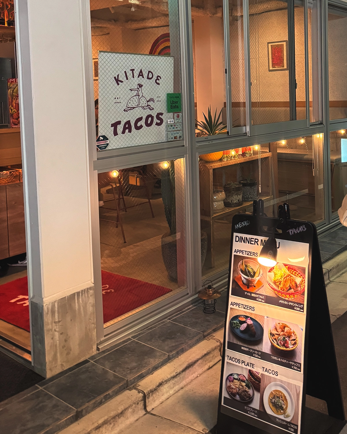 Front of Kitade Tacos in Tokyo.